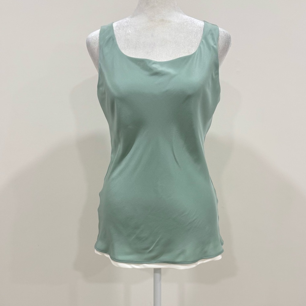 Lafayette 148 Reversible 2 Colours Silk Sleeveless Tank Top Size 2